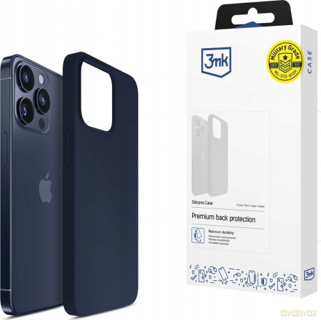 Apple iPhone 15 Pro Max - 3mk Silicone Case Dark Navy