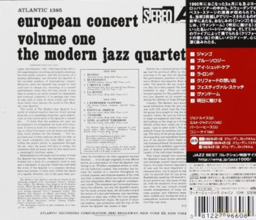 The Modern Jazz Quartet: European Concert Volume One [CD]