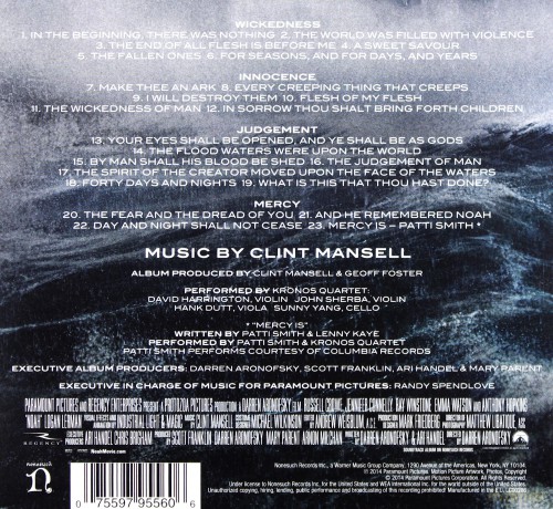 Noah soundtrack (Noe: Wybrany przez Boga) (Clint Mansell) [CD]