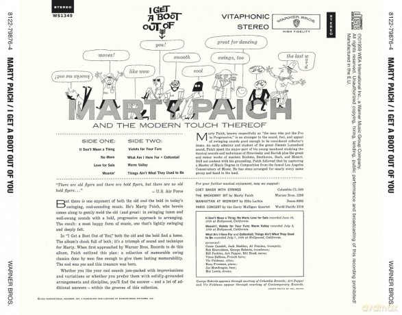 Marty Paich: I Get A Boot Out Of You [CD]