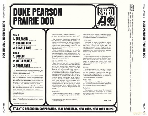 Duke Pearson: Prairie Dog [CD]