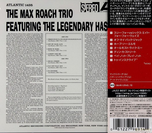 Max Roach: The Max Roach Trio, Featuring The Legendary Hasaan Ibn Ali [CD]