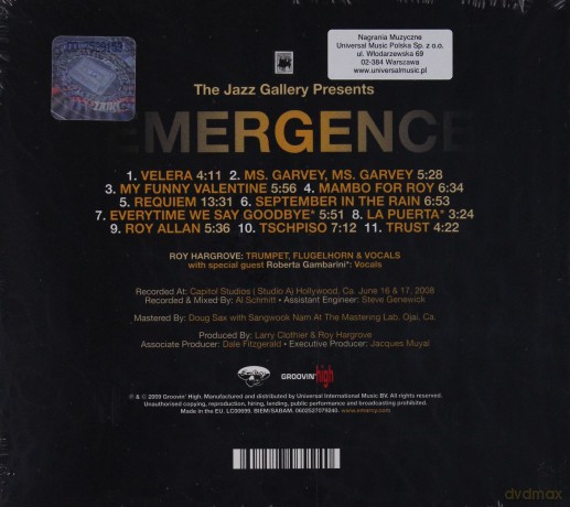 Roy Hargrove Big Band: Emergence [CD]