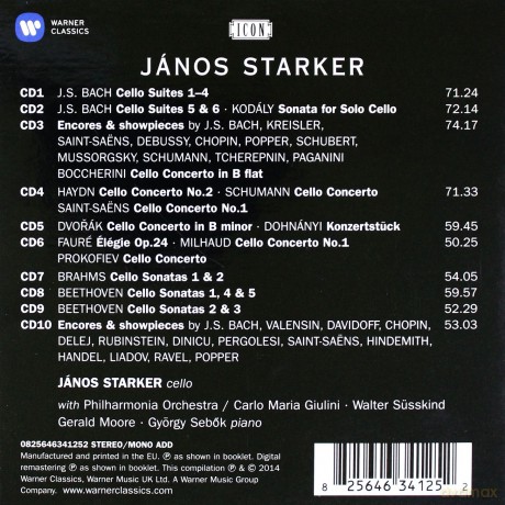 Janos Starker: Icon - Janos Starker [10CD]