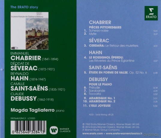 Magda Tagliaferro: The Erato Story. Le Piano Francais De Chabrier A Debussy [CD]
