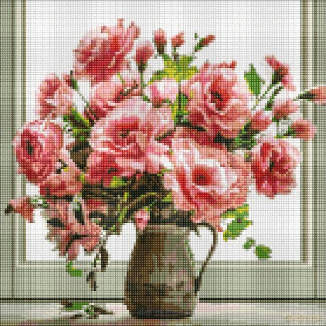 Diamentowa mozaika - Bouquet Aroma 40x40cm