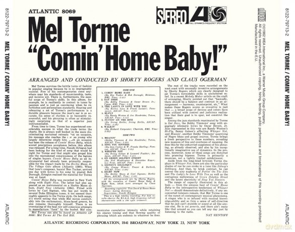 Mel Torme: Comin' Home Baby! [CD]