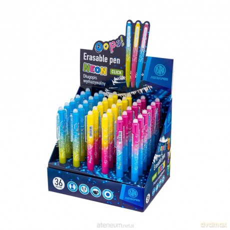 Długopis wymazywalny 0,5mm Neon (36szt)