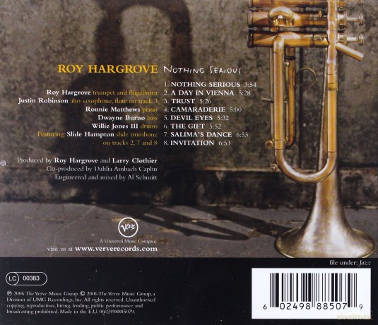 Roy Hargrove: Nothing Serious [CD]