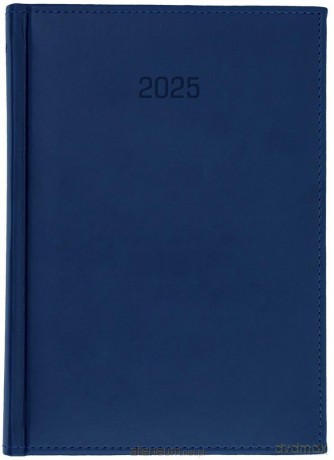 Kalendarz 2025 A5 tyg. Vivella z notesem granatowy [KALENDARZ]