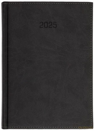 Kalendarz 2025 B6 dzienny Vivella czarny [KALENDARZ]