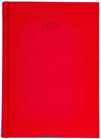 Kalendarz 2025 B6 dzienny Vivella czerwony [KALENDARZ]
