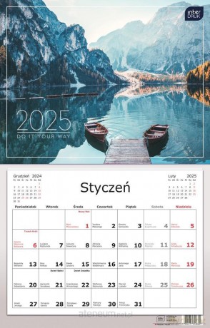 Kalendarz 2025 jednodzielny 32x50cm Widoki [KALENDARZ]