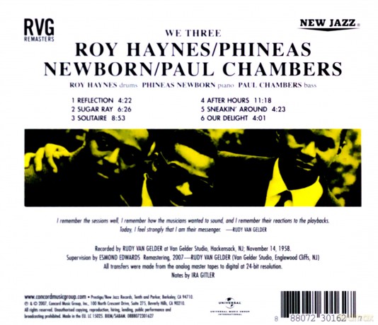 Roy Haynes/Phineas Newborn/Paul Chamber: We Three (Remasters) (RVG) [CD]