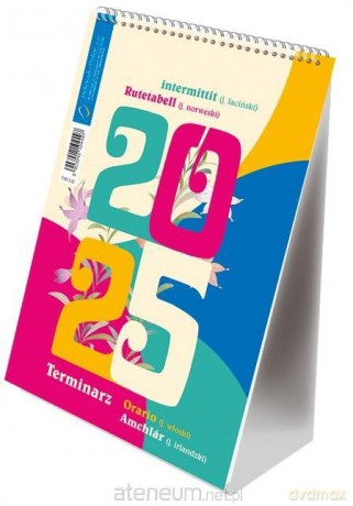 Kalendarz 2025 pionowy ze spiralką terminarz [KALENDARZ]