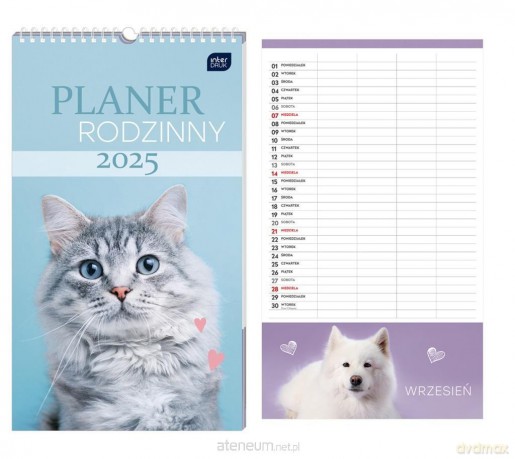 Kalendarz 2025 planer rodzinny Zawierzak [KALENDARZ]