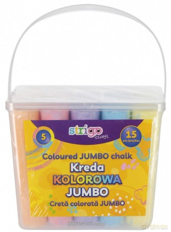 Kreda chodnikowa Jumbo kolorowa 15szt