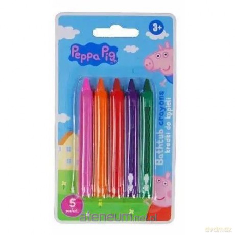 Kredki świecowe do kąpieli 5kol Peppa Pig
