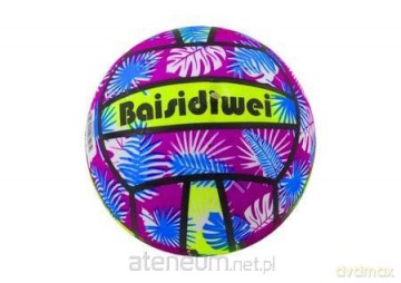 Piłka gumowa jaskrawa we wzorki fioletowa 24cm