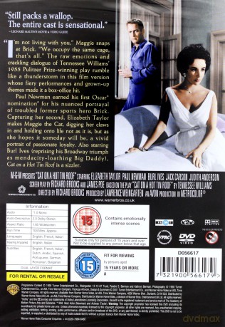 Cat On A Hot Tin Roof (Kotka Na Gorącym Blaszanym Dachu) [DVD]