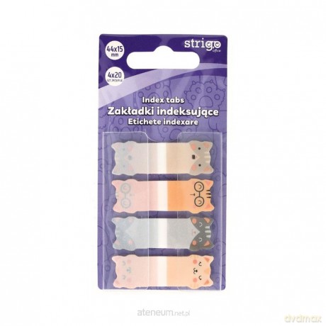 Zakładki indeksujące Kotki 44x15mm 80 kartek
