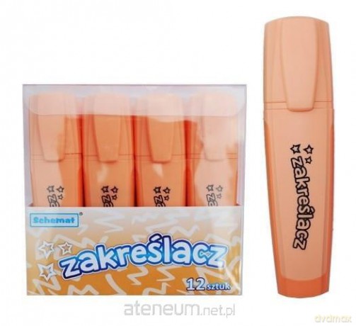 Zakreślacz pastelowy pomarańczowy (12szt)