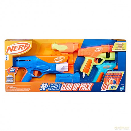 NERF N Series Gear up Pack, pistolety i wyrzutnie