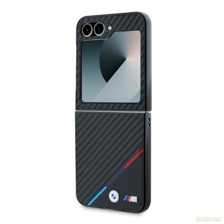 BMW case for nakładka do Samsung Galaxy Z Flip6 BMW000842 czarna Hardcase Carbon Tricolor