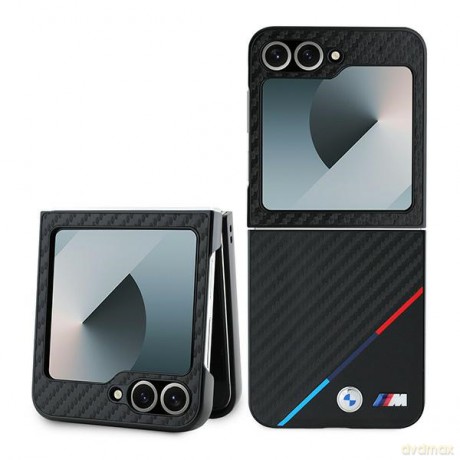 BMW case for nakładka do Samsung Galaxy Z Flip6 BMW000842 czarna Hardcase Carbon Tricolor