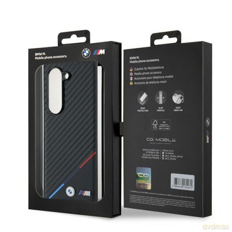 BMW case for nakładka do Samsung Galaxy Z Fold6 BMW000843 czarna Hardcase Carbon Tricolor