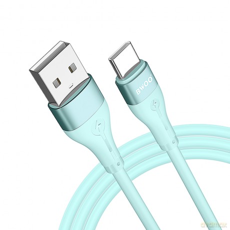 BWOO kabel X280C Minimalist Silicone 3A USB-A do USB-C zielony