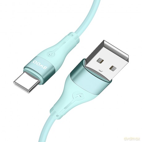BWOO kabel X280C Minimalist Silicone 3A USB-A do USB-C zielony