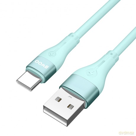 BWOO kabel X280C Minimalist Silicone 3A USB-A do USB-C zielony