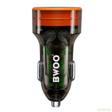 BWOO ładowarka samochodowa BO-CC85 38W fast transparent car charger QC 18W + PD 20W