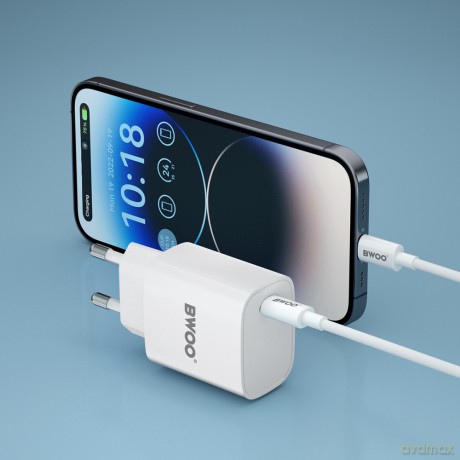 BWOO ładowarka sieciowa CDA159 20W z kablem usb-c na lightning