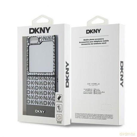 DKNY nakładka do Samsung Galaxy Z Flip6 DK000220 brązowa Repeat Pattern Bottom Stripe