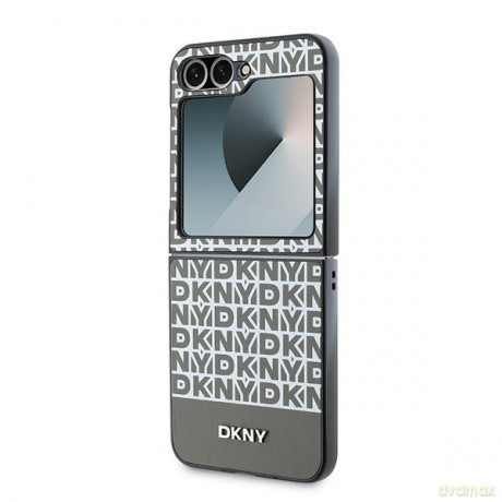 DKNY nakładka do Samsung Galaxy Z Flip6 DK000220 brązowa Repeat Pattern Bottom Stripe