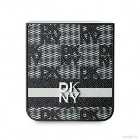 DKNY nakładka do Samsung Galaxy Z Flip6 DK000222 czarna Chequered Pattern Printed Stripes