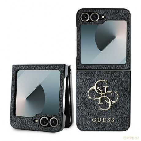 Guess nakładka do Samsung Galaxy Z Flip6 GUE003737 czarna 4G Metal Logo