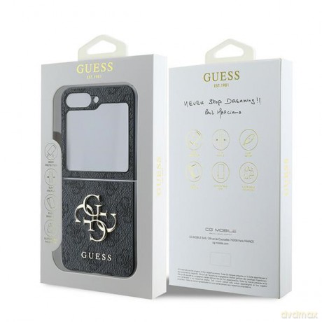 Guess nakładka do Samsung Galaxy Z Flip6 GUE003737 czarna 4G Metal Logo