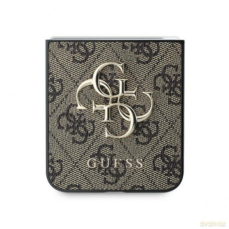 Guess nakładka do Samsung Galaxy Z Flip6 GUE003739 brązowa 4G Metal Logo