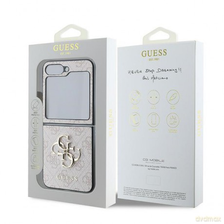Guess nakładka do Samsung Galaxy Z Flip6 GUE003741 różowa 4G Metal Logo