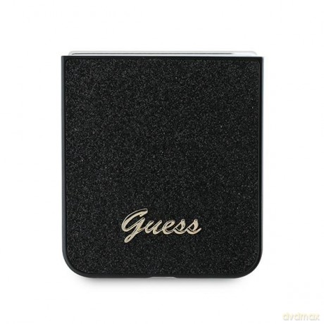 Guess nakładka do Samsung Galaxy Z Flip6 GUE003743 czarna 4G Glitter Script