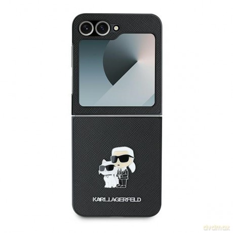 Karl Lagerfeld nakładka do Samsung Galaxy Z Flip6 KF002200 czarna Saffiano Metal Pin