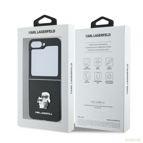 Karl Lagerfeld nakładka do Samsung Galaxy Z Flip6 KF002200 czarna Saffiano Metal Pin