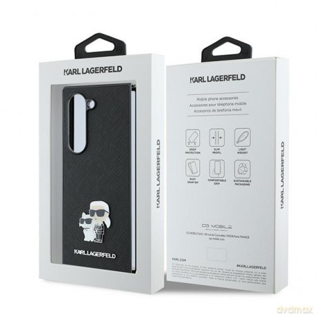 Karl Lagerfeld nakładka do Samsung Galaxy Z Fold6 KF002203 czarna Saffiano Metal Pin
