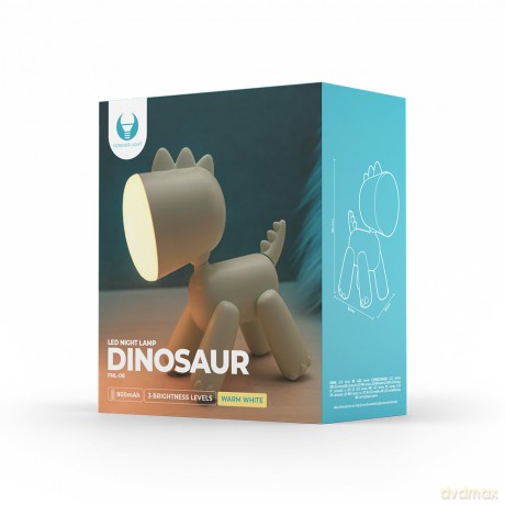 Lampka nocna LED DINOZAUR FNL-08 ciepły/zimny biały Forever Light