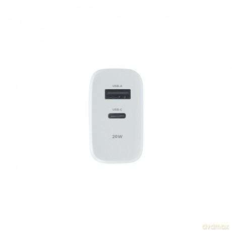 Maxlife ładowarka sieciowa PD QC MXTC-10-20AC 1x USB-C 1x USB 20W biała