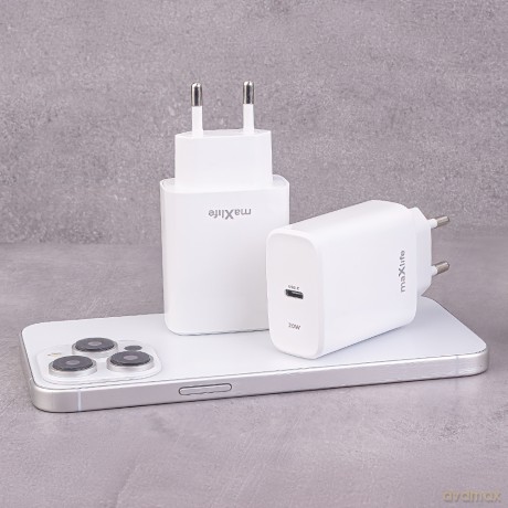 Maxlife ładowarka sieciowa PD QC MXTC-10-20C 1x USB-C 20W biała