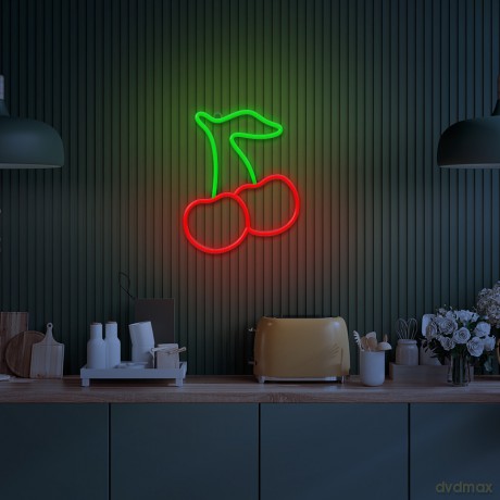 Neon LED CZEREŚNIA zielono czerwona NNE23 Neolia